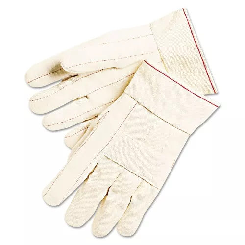 1,000 Series Canvas Double Palm And Hot Mill Gloves, Men's, Pvc Dots, Dozen