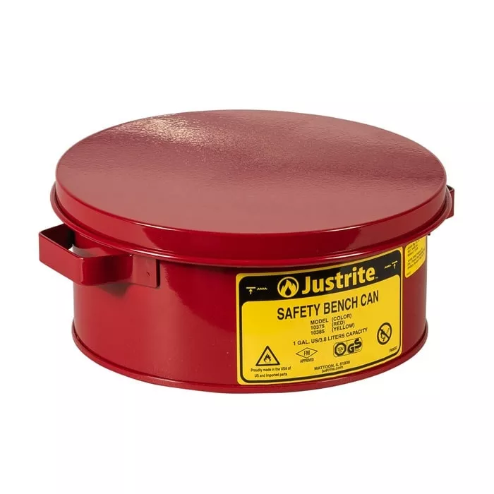 1 Gallon Steel Bench Can with Perforated Dasher Plate