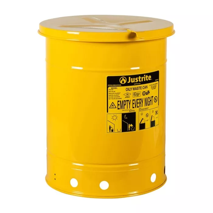 10 Gallon Oily Waste Can with Hand Operated Cover
