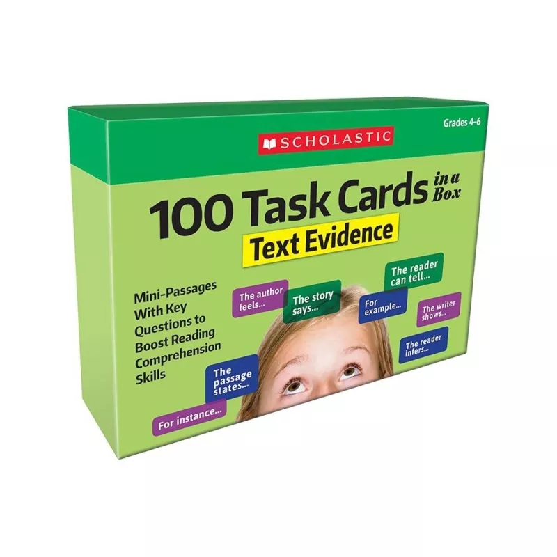 100 Task Cards In A Box: Text Evidence