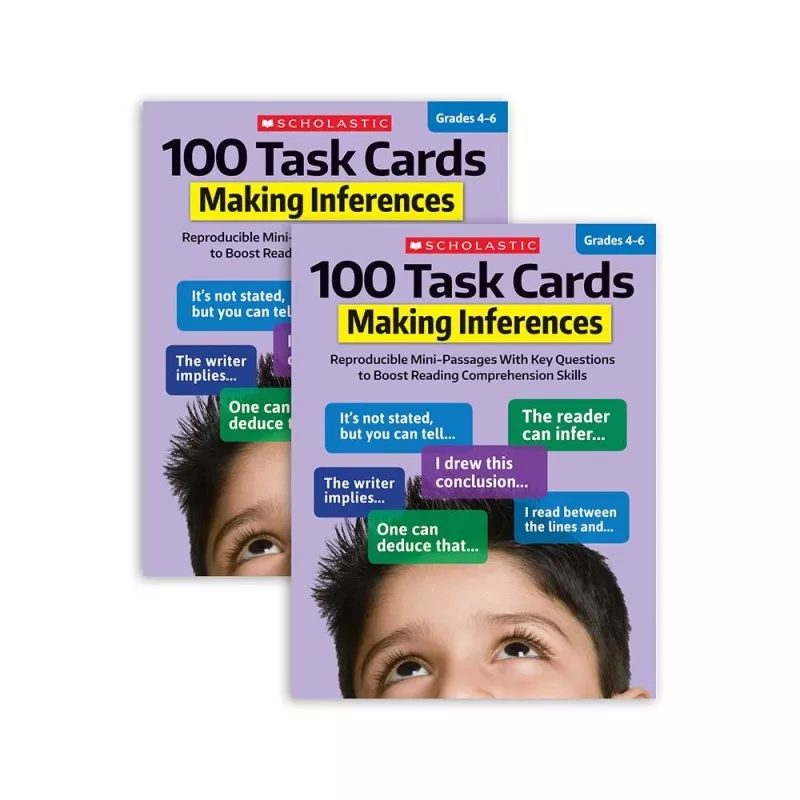 100 Task Cards: Making Inferences Activity Book, Pack of 2
