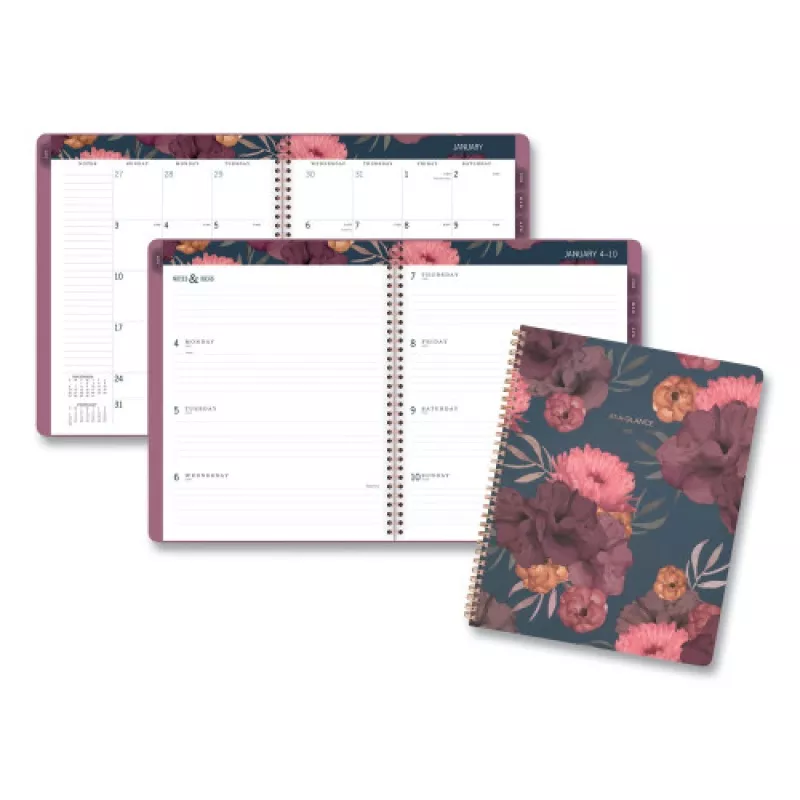at-glance-dark-romance-weekly-monthly-planner-floral-artwork-11-x-8-5-multicolor At-A-Glance Dark Romance Weekly/Monthly Planner, Floral Artwork, 11 X 8.5, Multicolor Cover, 13-Month: Jan 2026 To Jan 2027 (5254905)