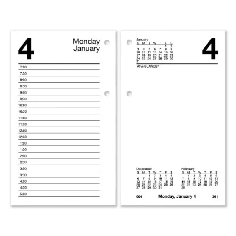 at-glance-desk-calendar-refill-with-tabs-3-5-x-6-white-sheets-12-month-jan-to-de At-A-Glance Desk Calendar Refill With Tabs, 3.5 X 6, White Sheets, 12-Month (Jan To Dec): 2026 (E717t50)
