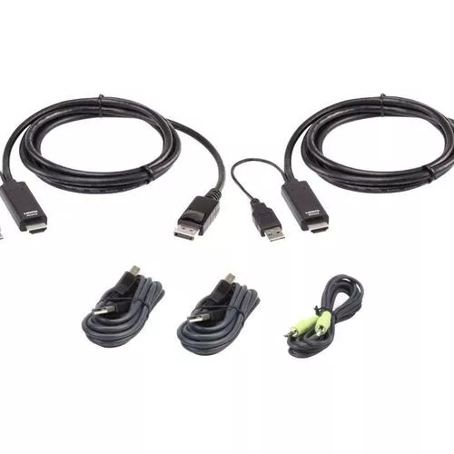 aten-10ft-single-display-displayport-universal-secure-kvm-cable-kit-2l7d02uhdpx5 Aten 10Ft. Single Display Displayport Universal Secure Kvm Cable Kit (2L7d02uhdpx5)