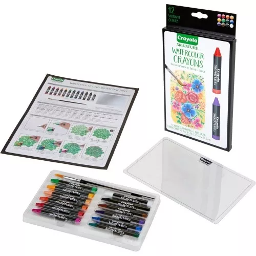 crayola-signature-premium-watercolor-crayons-assorted-12-pack-533500 Crayola Signature Premium Watercolor Crayons Assorted - 12 / Pack (533500)