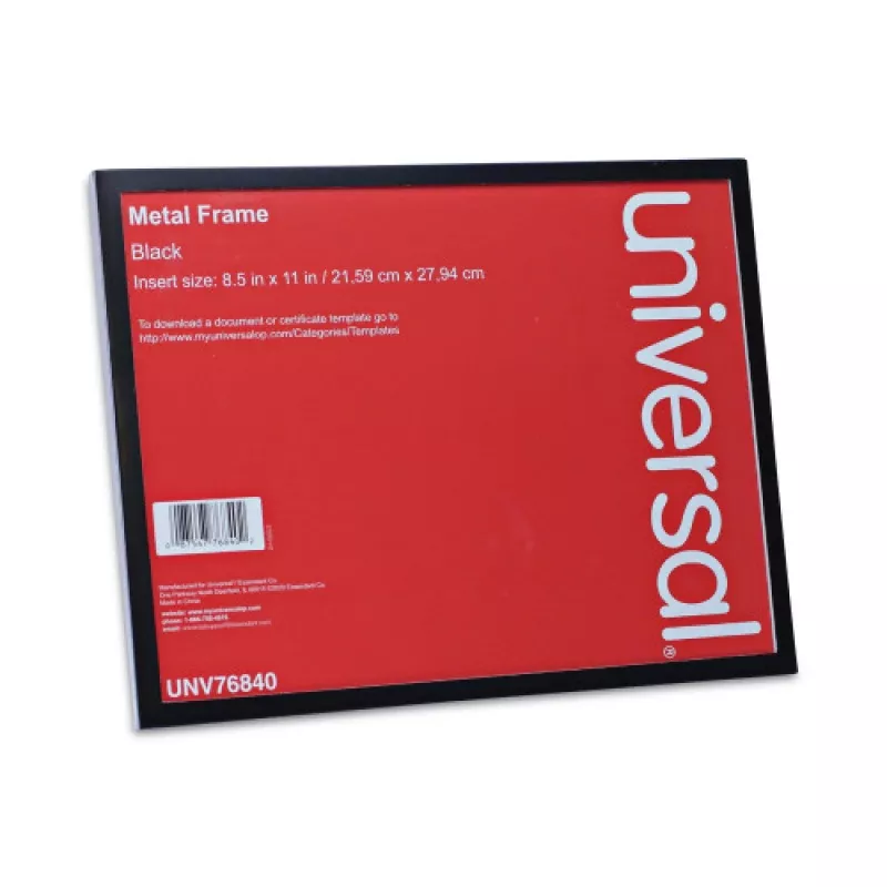 universal-metal-photo-frame-aluminum-8-5-x-11-black Universal Metal Photo Frame, Aluminum, 8.5 X 11, Black