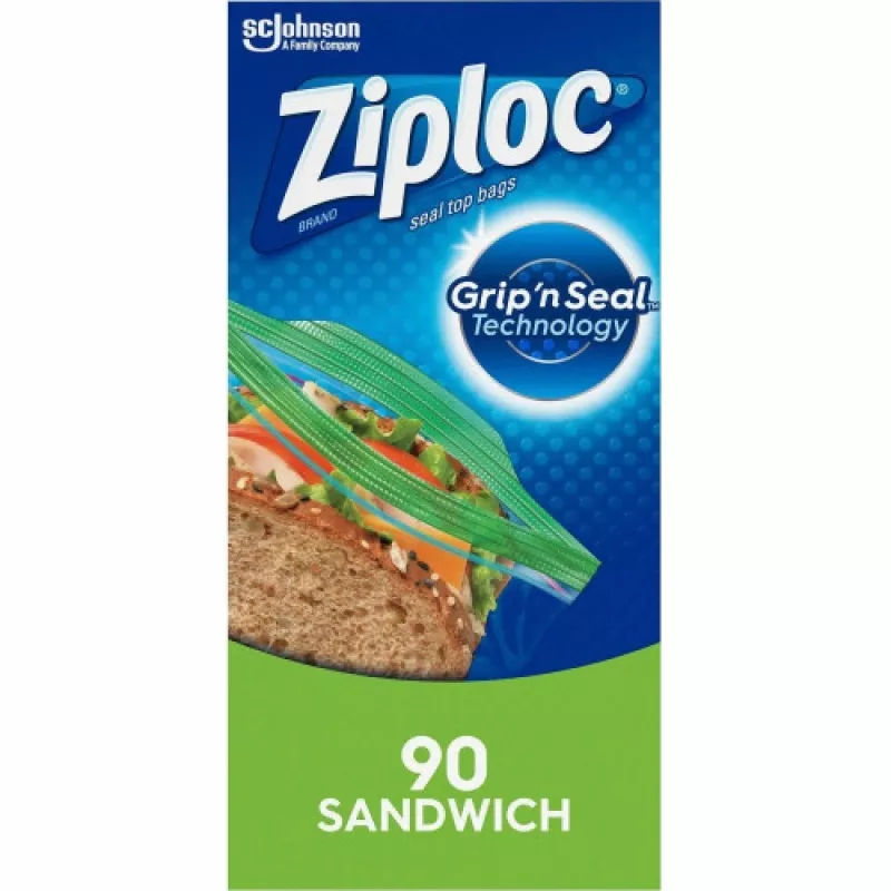 ziploc-sandwich-bags-5-88-width-x-6-50-length-clear-plastic-90-box-sandwich-stor Ziploc Sandwich Bags 5.88" Width X 6.50" Length - Clear - Plastic - 90/Box - Sandwich, Storage (315885)