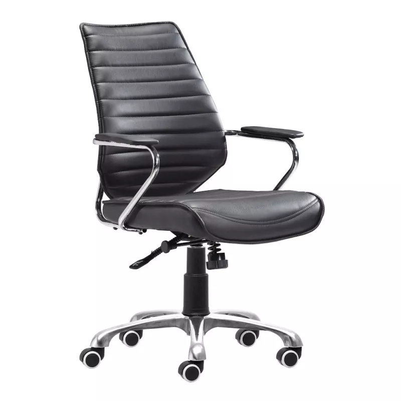 zuo-enterprise-low-back-office-chair-black Zuo Enterprise Low Back Office Chair Black