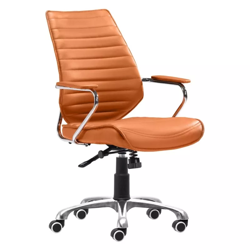 zuo-enterprise-low-back-office-chair-orange Zuo Enterprise Low Back Office Chair Orange
