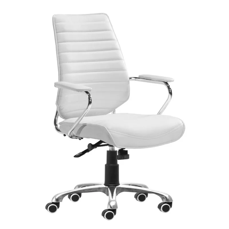 zuo-enterprise-low-back-office-chair-white Zuo Enterprise Low Back Office Chair White